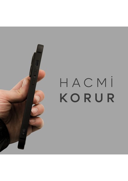 Apple iPhone 13 Mini Kılıf Slim Fit Ultra Ince Esnek Kamera Korumalı Mat Siyah Silikon