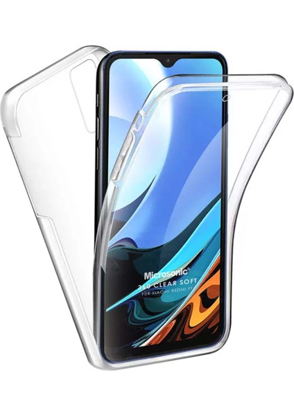 Xiaomi Redmi 9t 360 Kılıf Şeffaf Ön Arka Korumalı Silikon