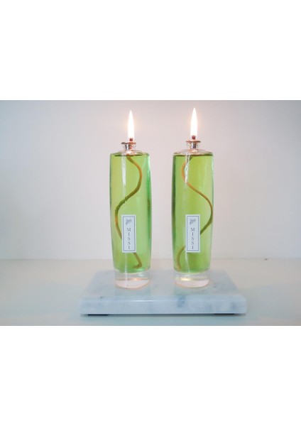 2li Slımfıt Yeşil Renk Palo Santo Kokulu Kandil Seti (2X110 Ml)