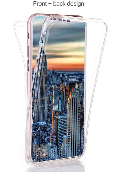 Apple iPhone Xs Max (6,5'') 360 Kılıf Silikon Şeffaf Ön Arka