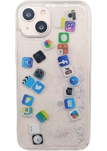 Apple iPhone 8 Kılıf Simli Sulu Ios Ikon Silikon indirimleri