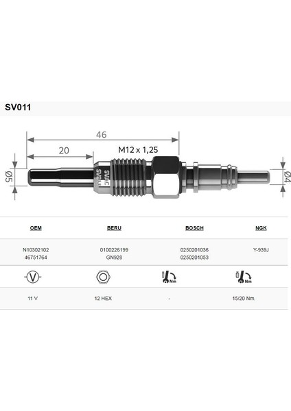 Octavıa 1.9 Tdi Coolıng Water (Isıtma) Bujisi 4'lü Takım