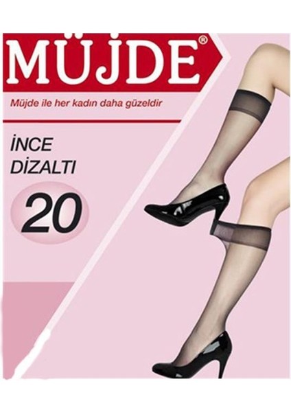 Ince Dizaltı Çorap 20 Denye 6 Adet 500/SIYAH