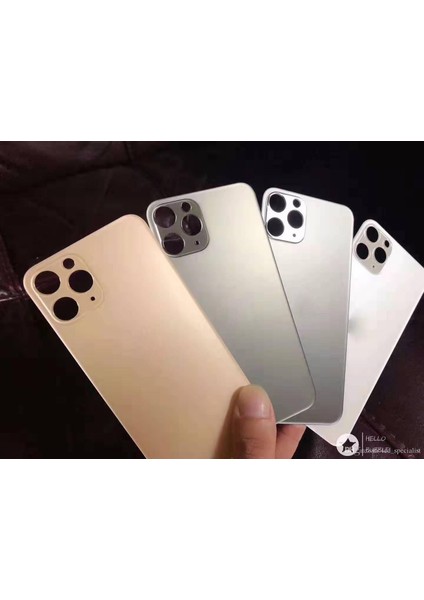 Iphone 11 Pro Max Kamera Camlı Arka Kapak Batarya Pil Kapağı