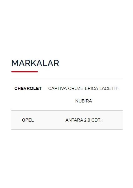 Chevrolet Captıva (Isıtma) Bujisi 4'lü Takım