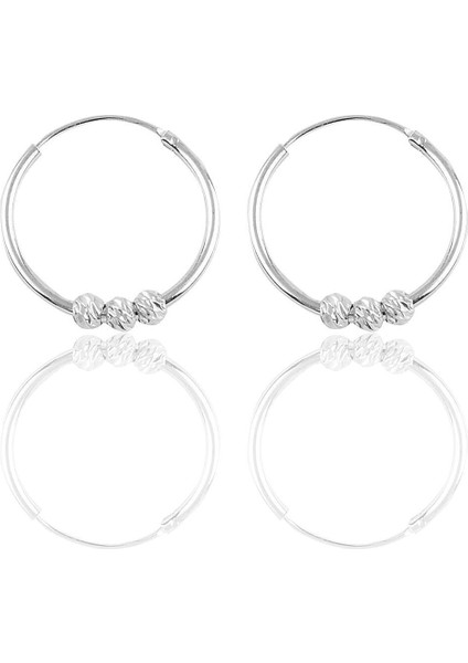 925 Ayar Gümüş 18 mm Doricalı Halka Küpe