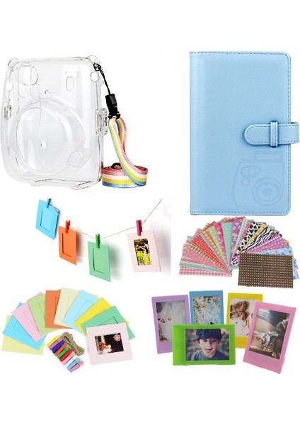 Instax Mini 12 Şeffaf Koruyucu ve Albüm Aksesuar Seti
