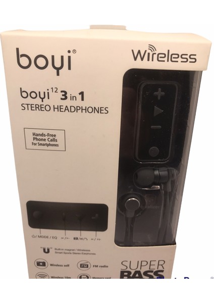 Boyi 3 In 1 Kulak Içi Bluetooth Kulaklık+Mp3 Çalar