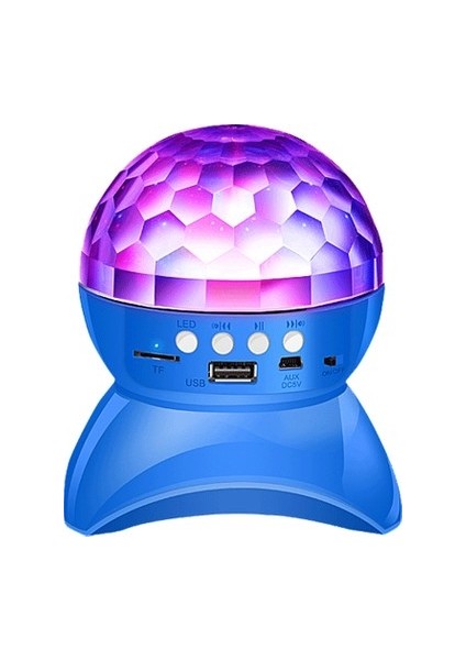 LED Işıklı Disko Topu Şarjlı Bluetooth Hoparlör Tavan Işık Yansıtma