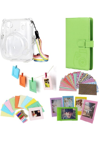 Instax Mini 12 Şeffaf Koruyucu ve Albüm Aksesuar Seti