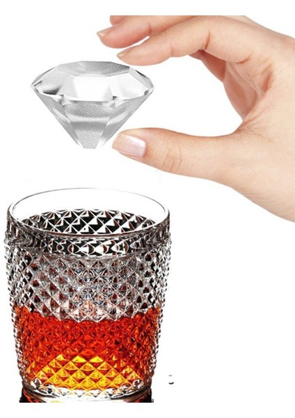 2 Adet Elmas Şeklinde Pratik Buz Kalıbı 18 Bölmeli Plastik Buzluk