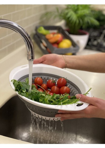 Katlanır Yuvarlak Akordiyon Süzgeç