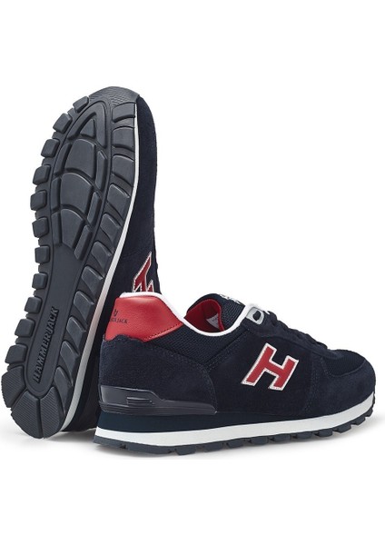 PERU M AYAKKABI Deri Lacivert - Kırmızı Erkek Sneaker modelleri