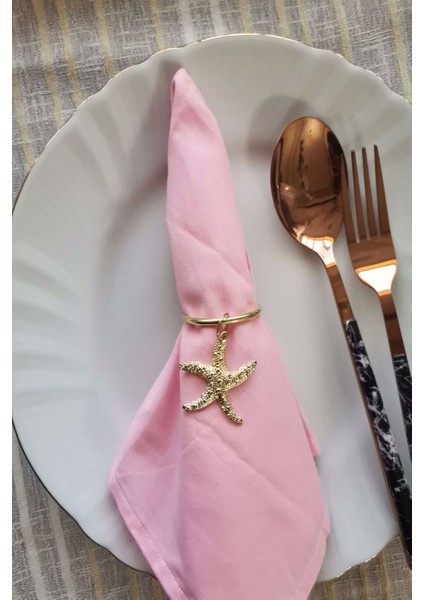 6 Adet Deniz Yıldızı Metal Halkalı Gold Peçete Yüzüğü fiyatları