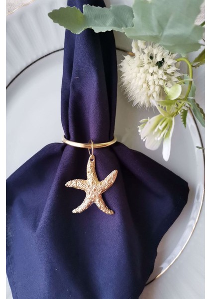 6 Adet Deniz Yıldızı Metal Halkalı Gold Peçete Yüzüğü fırsatları