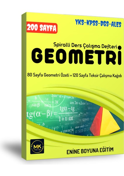 Enine Boyuna Eğitim Geometri Özetli Ders Çalışma Defteri