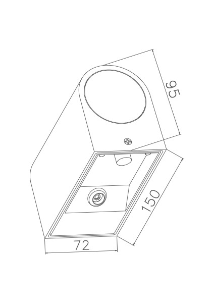 AH07-02151 Sıva Üstü Çift Yüzlü Duvar Apliği modelleri