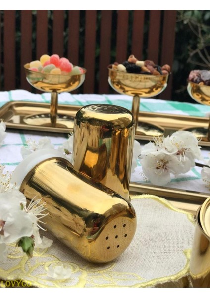 Parlak Gold Renk Tuzluk 2'li