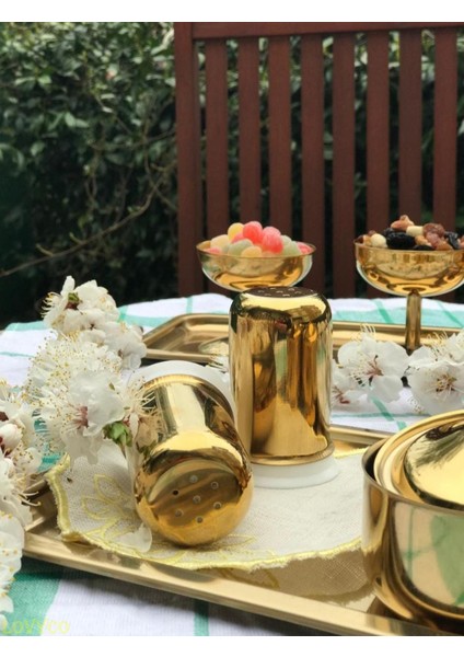 Parlak Gold Renk Tuzluk 2'li