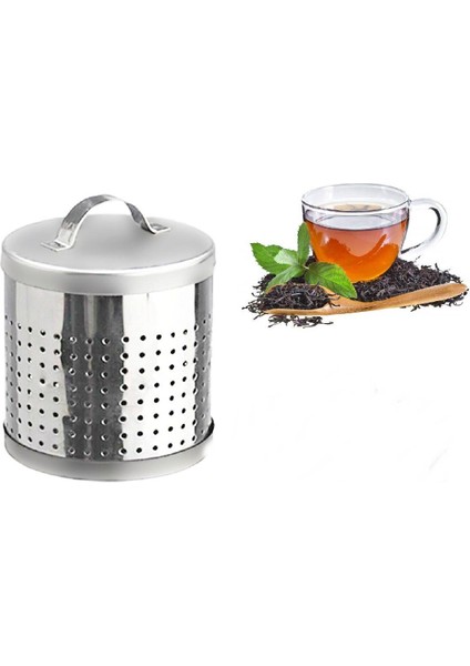 Çay Süzgeci Demlik Silindir Çay Süzgeç Bitki Çayı Demleme Süzgeçi Büyük Boy Çaydanlık