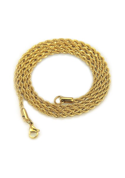 Çelik Burgu Halat Kolye Sarı fiyatları