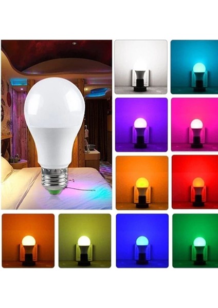 10W Rgb LED Uzaktan Kumandalı Çok Renkli LED Ampul