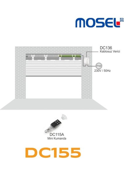 Power DC257 Kepenk Alıcı Set (Kablo ve 2 Kumanda Dahil) 4 K