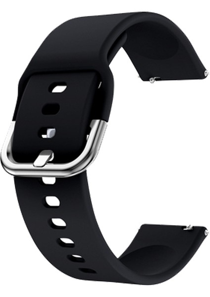 Amazfit Gts 2 42MM Uyumlu 20MM Silikon Kordon Siyah