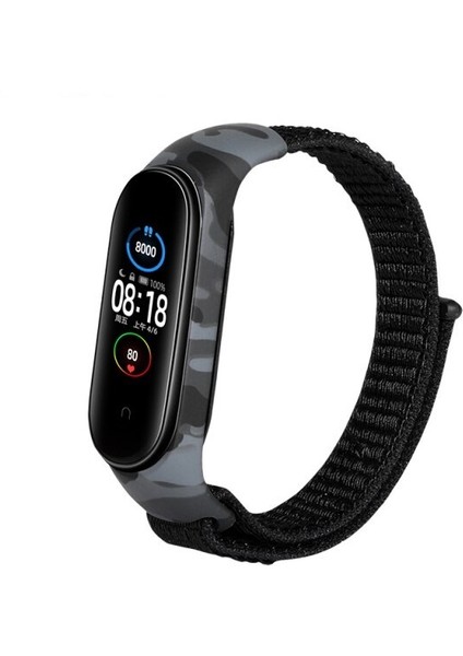Xiaomi Mi Band Bileklik 3,4,5,6 Uyumlu Cırtlı Ayarlanabilir Hasır Kumaş Kordon 3'lü Kombin