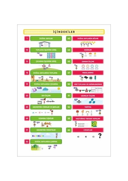 2.Sınıf Matematik Soru Bankası ve Canlanan Takvim Notlar