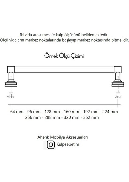 Ilgın 192 mm Krom Zamak Kulp Dolap Çekmece Vestiyer Kulbu