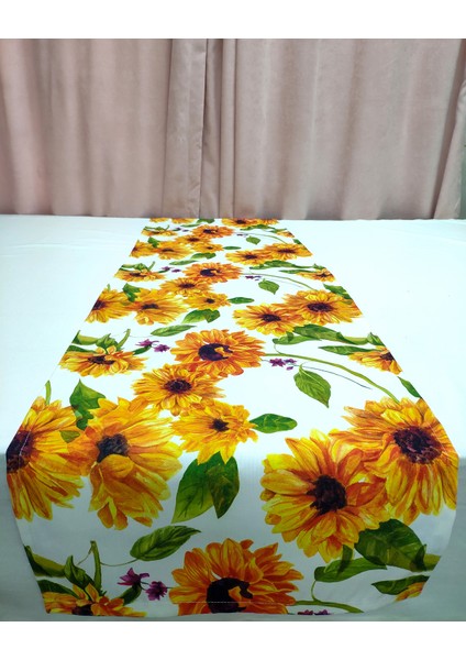 Ayçiçeği Desenli Runner, 4'lü Supla Set fırsatları