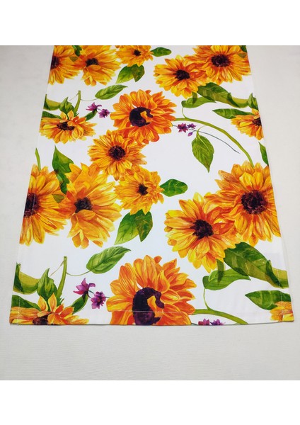 Ayçiçeği Desenli Runner 6'lı Supla Set modelleri