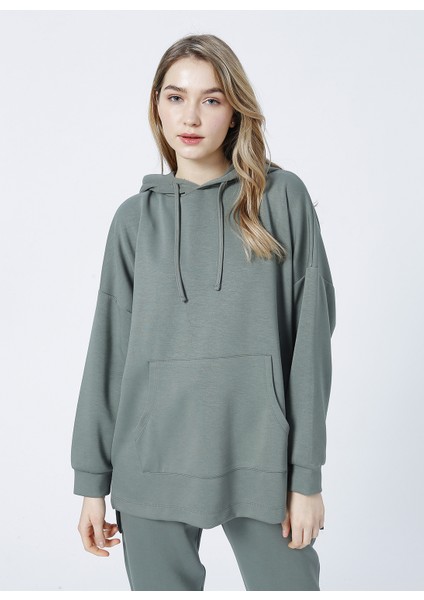 Homewear Koleksiyonu Haki KadınSweatshirt