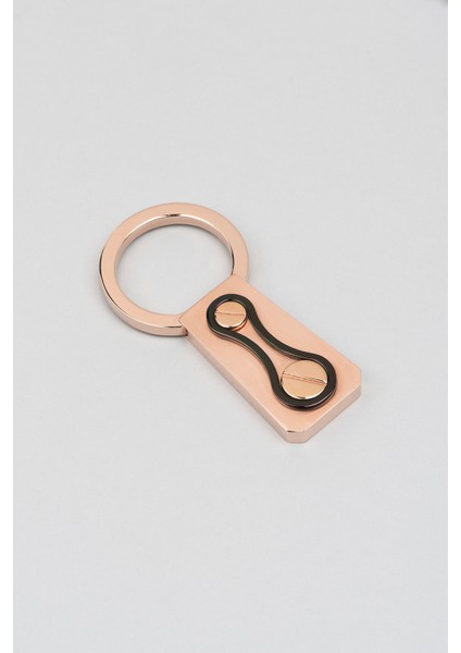 Dikdörtgen Kesim Vida Model Rose Kaplama Çelik Anahtarlık