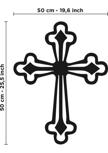 Haç Işaretli Duvar Tablosu Pleksi 50X50