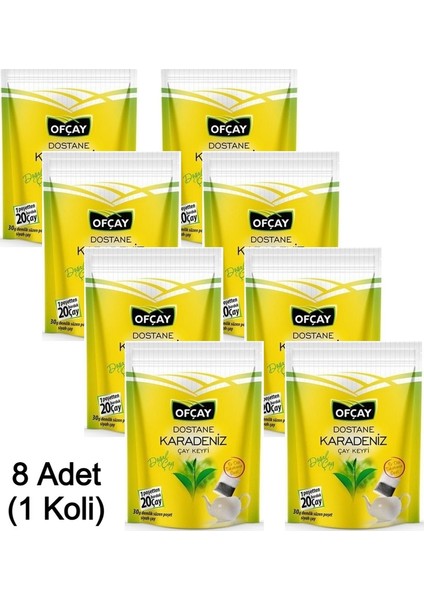 Dostane Zipper Karadeniz Eko Demlik Poşet Çay 30 gr 30 Ad - 8 Paketlik Koli
