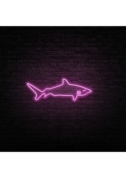 Köpek Balığı Neon LED Duvar Yazısı Dekoratif Duvar Aydinlatmasi Gece Lambası