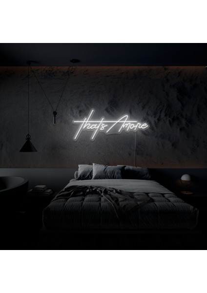 That's Amore Neon LED Duvar Yazısı Dekoratif Duvar Aydinlatmasi Gece Lambası