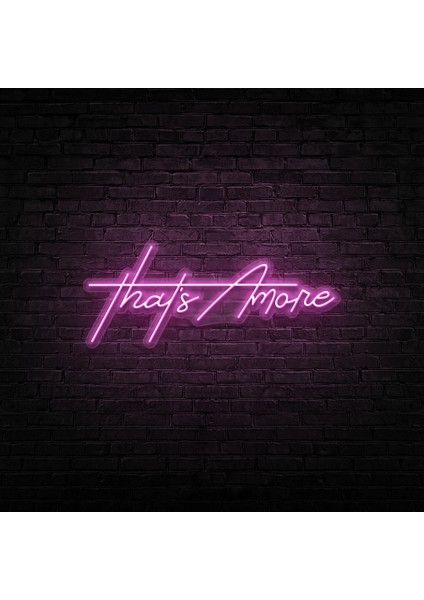 That's Amore Neon LED Duvar Yazısı Dekoratif Duvar Aydinlatmasi Gece Lambası