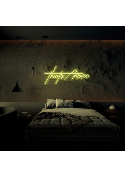 That's Amore Neon LED Duvar Yazısı Dekoratif Duvar Aydinlatmasi Gece Lambası