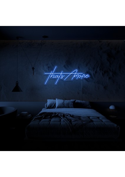 That's Amore Neon LED Duvar Yazısı Dekoratif Duvar Aydinlatmasi Gece Lambası
