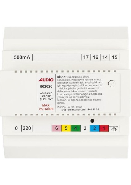 Audio AS-2020 Kapıcısız 2 Melodi Santral