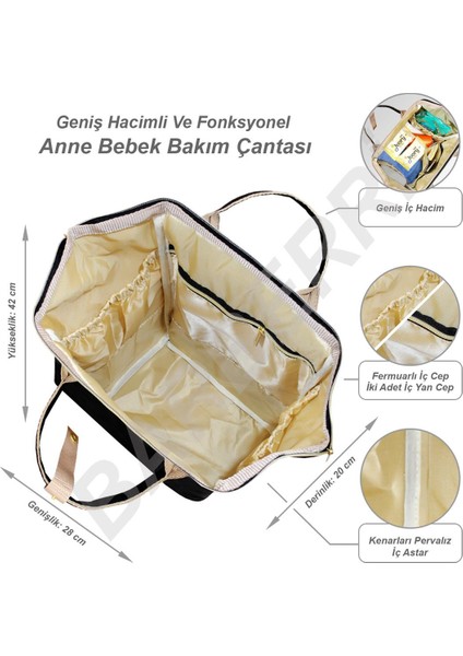 Çok Amaçlı Anne Bebek Bakım Sırt Çantası Klasik modelleri