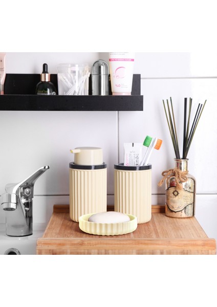 3'lü Plastik Banyo Seti