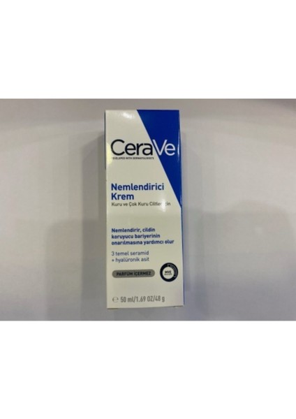 Nemlendici Krem Kuru Ciltler Seramid ve Hyalüronik Asit Içerikli Yüz Vücut Kremi 50ML