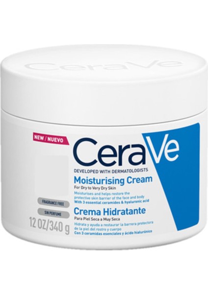 Cerave Kuru Ciltler Seramid ve Hyalüronik Asit Içerikli Nemlendici Krem 340 gr