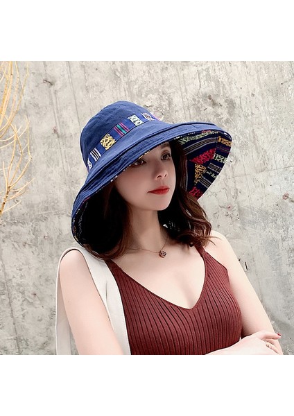 Kadın Çift Taraflı Şapka - Mor (Yurt Dışından)