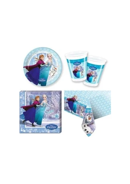 Parti Kırtasiye Frozen Karlar Ülkesi Doğum Günü Seti Ekonomik Paket 16 Kişilik