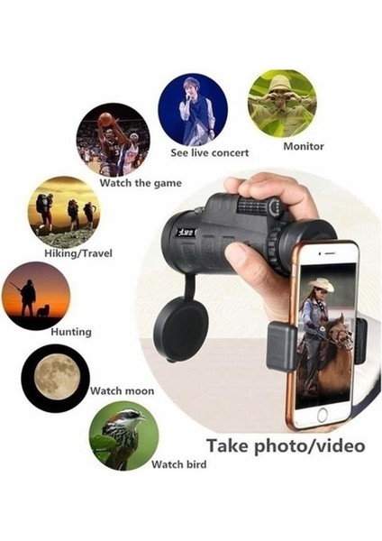 9500M Hd Monoküler Teleskop + Pusula + El Feneri + Kızılötesi Mesafe Gece Görüşü + Teleskop Braketi + Telefonlar Için Teleskop + Açılı Monoküler Teleskop (Yurt Dışından) fırsatları